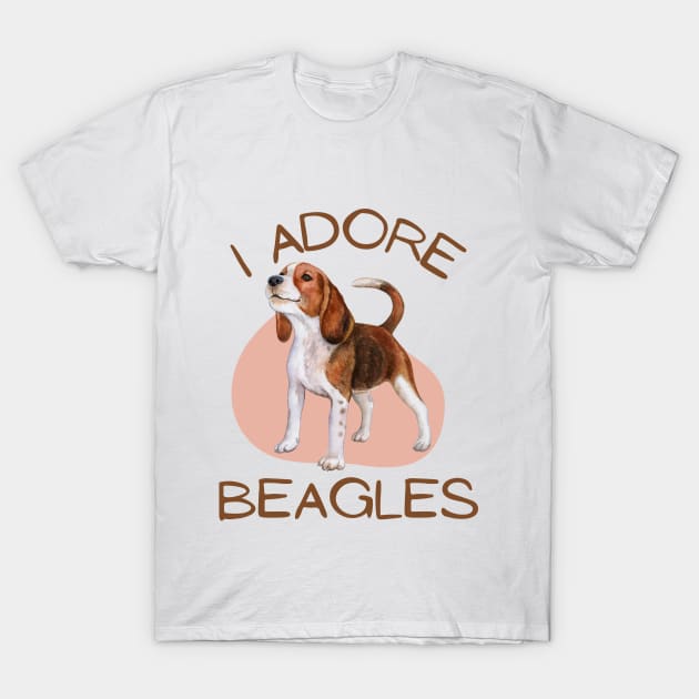 I Adore Beagles T-Shirt by Raventeez